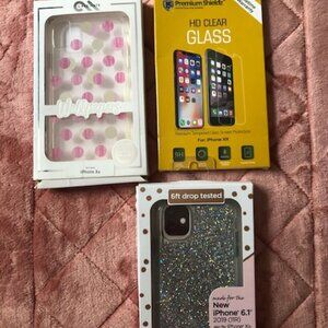 Iphone 11 XR Cover Qty 2 plus qty 1 HD clear glass protection